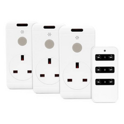 Status Remote Control Socket White - 3 Pack