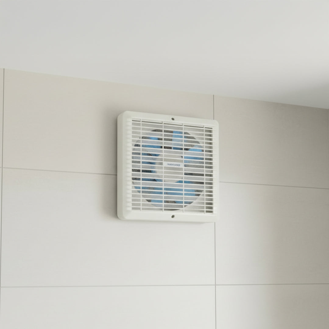 Manrose 230mm (9") Commercial Wall/Window Extractor Fan With Fixed Gri ...