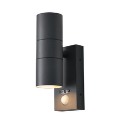 Forum Leto Wall GU10 Up/Downlight with PIR IP65 - Anthracite - ZN-29179-ANTH