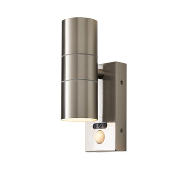 Forum Leto Wall GU10 Up/Downlight with PIR IP65 - Stainless Steel - ZN-29179-SST
