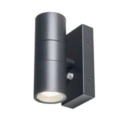 Forum Leto Wall GU10 Up/Downlight with Photocell  IP44 - Black - ZN-34022-BLK