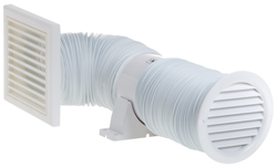 Deta 4" Shower Fan Kit With Timer 100mm White - DT4640