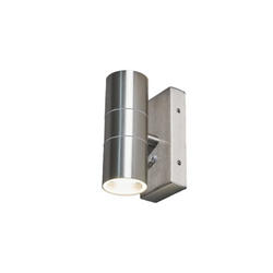 Forum Leto Wall GU10 Up/Downlight with Photocell  IP65 - Stainless Steel - ZN-34022-SST-65