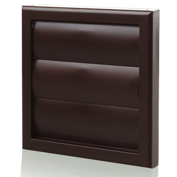 Blauberg Plastic Gravity Shutter Vent-150mm-Brown - DECOR185X185-150GBROWN