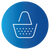 Blue paypal shop basket icon