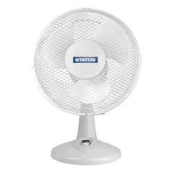 Status 9" Desk Fan White - S9DESKFAN