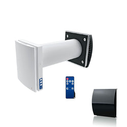 Blauberg Decentralised Single Room Heat Recovery Unit - WiFi - Black Cowl - VENTO-DUO-AIR-BLACK