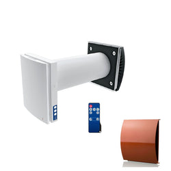 Blauberg Decentralised Single Room Heat Recovery Unit - WiFi - Terracotta Cowl - VENTO-DUO-AIR-TER