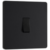 BG Evolve Matt Black Single Intermediate Light Switch 20A 16AX - PCDMB13B