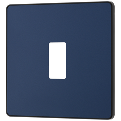 BG Evolve 1 Gang Grid Front Plate - Matt Blue (Black) - RPCDDB1B