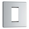 BG Nexus Flatplate Screwless Polished Chrome Single Euro Module Plate - FPCEMS1