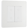 BG Evolve Pearl White 200W Double Touch Dimmer Switch 2-Way Master - PCDCLTDM2W