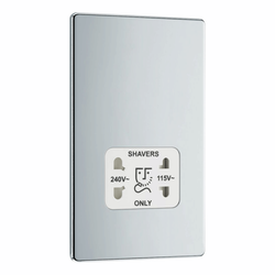 BG Flat Plate Polished Chrome Wh 115/240V Dual Vol - FPC20W