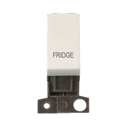 Click Scolmore MiniGrid 13A Double-Pole Ingot Fridge Switch Polar White - MD018PW-FD