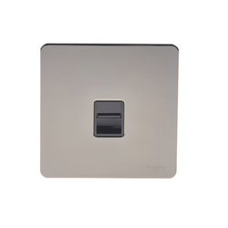Schneider USFP 1G Telephone Secondary Socket Black Insert Black Nickel - GU7462BBN