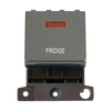 Click Scolmore MiniGrid 20A Double-Pole Ingot & Neon Fridge Switch Black Nickel - MD023BN-FD