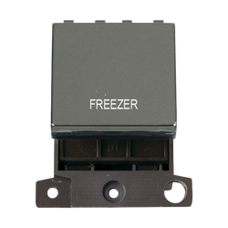 Click Scolmore MiniGrid 20A Double-Pole Ingot Freezer Switch Black Nickel - MD022BN-FZ