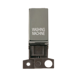 Click Scolmore MiniGrid 13A Double-Pole Ingot Washing Machine Switch Black Nickel - MD018BN-WM