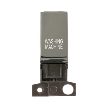 Click Scolmore MiniGrid 13A Double-Pole Ingot Washing Machine Switch Black Nickel - MD018BN-WM
