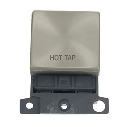 Click Scolmore MiniGrid 20A Double-Pole Ingot Hot Tap Switch Satin Chrome - MD022SC-HT