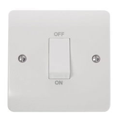 Click Scolmore Mode 45A Cooker Rocker Switch Polar White - CMA500