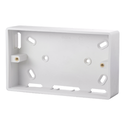 Click Scolmore Mode 2 Gang 29mm PVC Pattress Box Polar White - CMA235