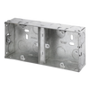 Click Scolmore Essentials 1+1 Dual Deco 35MM K/O Galvanised Metal Back Box - WA370