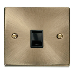 Click Scolmore Deco 1 Gang RJ11 Flush Socket - VPAB115BK