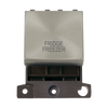 Click Scolmore MiniGrid 20A Double-Pole Ingot Fridge Freezer Switch Satin Chrome - MD022SC-FF