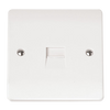Click Scolmore Mode 45A 1 Gang Single Telephone Socket Polar White - CMA119