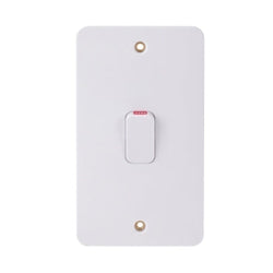 Schneider LWM 2G 50A Double Pole Switch with LED Indic. White - GGBL4021