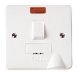 Click Scolmore Mode 13A 2 Gang Fused Spur With Neon Polar White - CMA052
