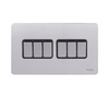 Schneider USFP 16AX 6G 2W Switched Black Insert Stainless Steel - GU1462BSS