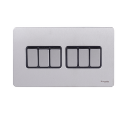 Schneider USFP 16AX 6G 2W Switched Black Insert Stainless Steel - GU1462BSS