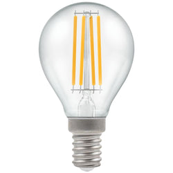 Crompton LED Round Filament Clear 6.5W 2700K SES-E14 - CROM12813