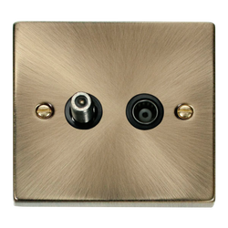 Click Scolmore Deco Non-Isolated Co-Axial and Satellite Socket - VPAB170BK