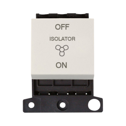 Click Scolmore MiniGrid 10A 3 Pole Fan Module Polar White - MD020PW