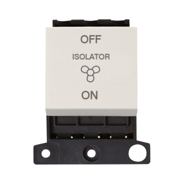 Click Scolmore MiniGrid 10A 3 Pole Fan Module Polar White - MD020PW