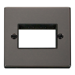 Click Scolmore MiniGrid 1 Gang Plate Triple Aperture Black Nickel - VPBN403BK