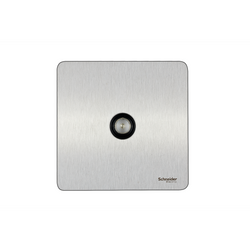 Schneider USFP Single Coaxial Socket Black Insert Stainless Steel - GU7410BSS