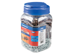 Rawlplug Brown UNO Plugs & Screws in Jar (450 Plugs + 450 Screws) - RAWRC1UNOBRN