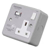 Greenbrook PowerBreaker RCD Single Switch Socket Metal 10mA Pas - K21-MP10