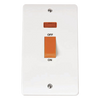 Click Scolmore Mode 2 Gang Rocker Switch With Neon Polar White - CMA203