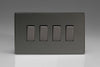 Varilight 4-Gang 10A 1- or 2-Way Rocker Switch (Twin Plate) - XDI9S