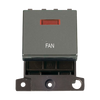 Click Scolmore MiniGrid 20A Double-Pole Ingot & Neon Fan Switch Black Nickel - MD023BN-FN