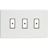 Varilight 3-Gang V-Pro Eclique2 Touch/Remote Control LED Dimmer - Premium White - JDQE103S