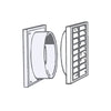 MANROSE 200MM FIXED LOUVRE GRILLE (WHITE)  - 12098W
