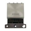 Click Scolmore MiniGrid 20A Double-Pole Ingot Microwave Switch Satin Chrome - MD022SC-MW