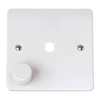 Click Scolmore MiniGrid Mode 1 Gang Single Dimmer Plate & Knob White - CMA145PL