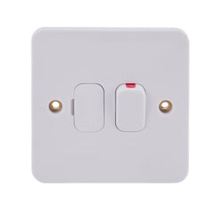 Schneider LWM 13A Double Pole Switched FCU with LED Indic. White - GGBL5011
